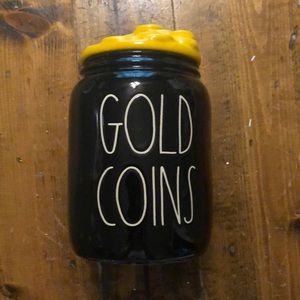 NWOT Rae Dunn Gold Coins Canister